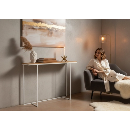 KONSOLA - REGAŁA Z DREWNA LITEGO DĄB OLCHA JESION SKD-383